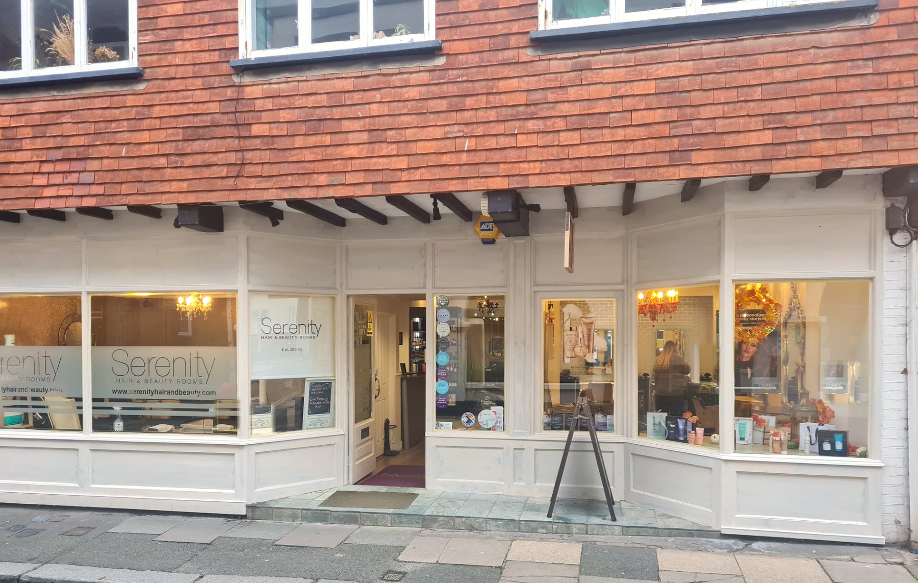 Serenity Hair & Beauty Rooms shopfront at 46–47 High Street, Hastings Old Town
